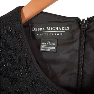 Debra Michaels Collection-size 10 black beaded lace midi dress. Beautiful! EUC!
